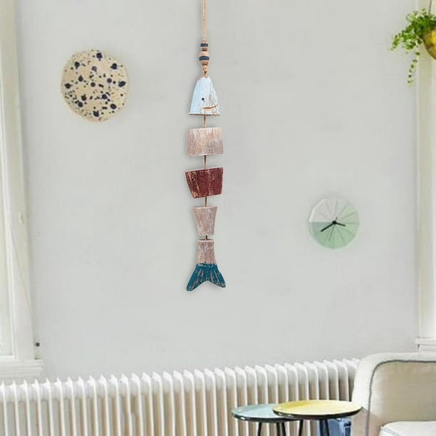 antena Monótono erótico Decoración de pared de peces rústicos, artesanías, adornos colgantes de  playa, suministros para colg BLESIY Cuentas de madera de Pascua | Walmart  en línea