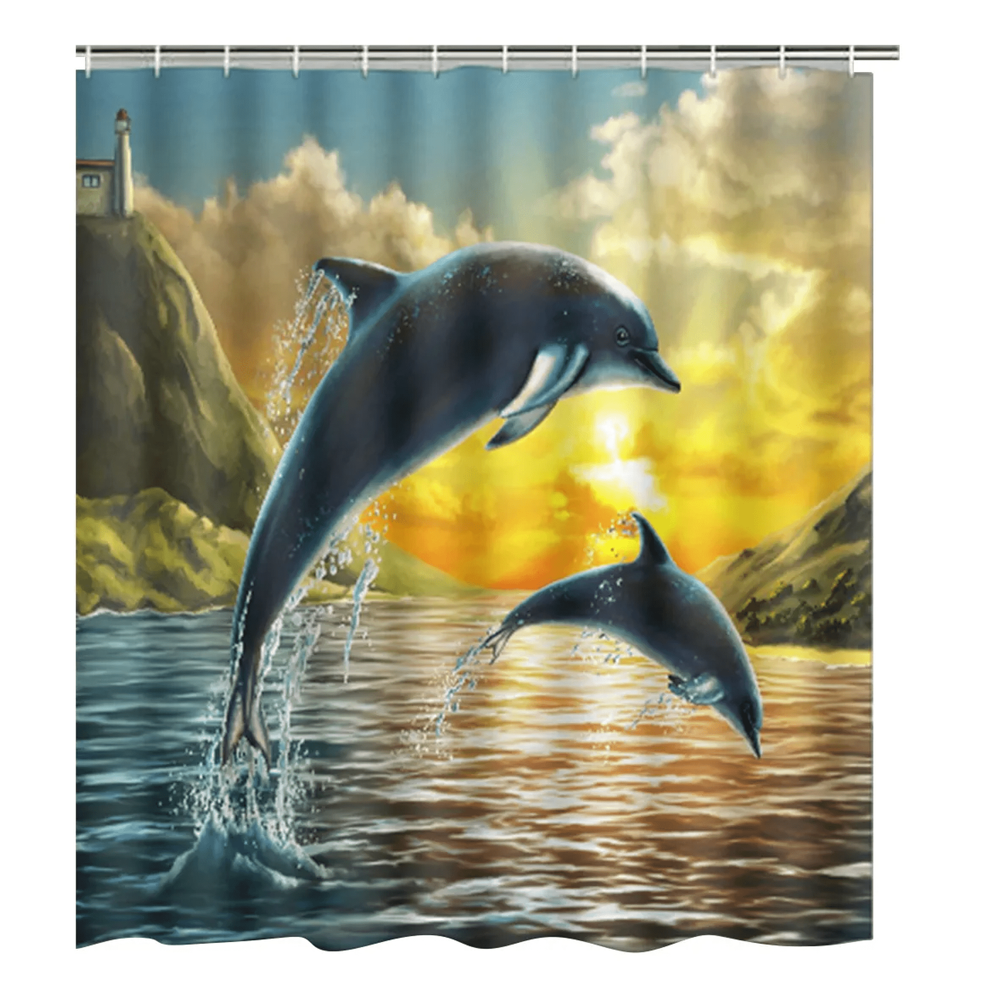 Cortina de baño lavable tela antihongo impermeabl 180*180cm xtellar multicolor