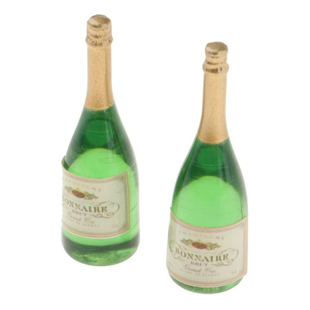2 piezas Mini botella de alcohol accesorios de Sunnimix Botellas de vino en  miniatura