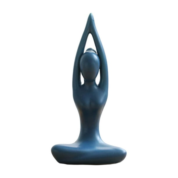 Adornos Minimalistas Decoración Hogar Figuras Decorativas Salón Dormitorio  Oficina Estilo azul 3 perfke Figura de postura de yoga