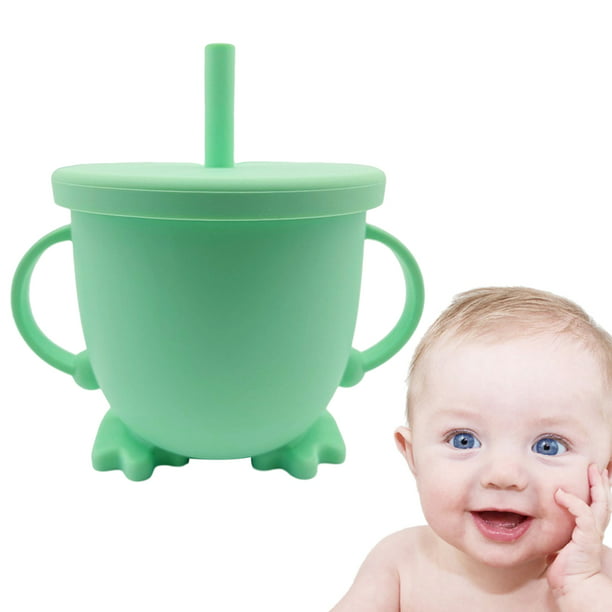 Vasos de silicona para bebé, vaso de hilo de paja, contenedor de