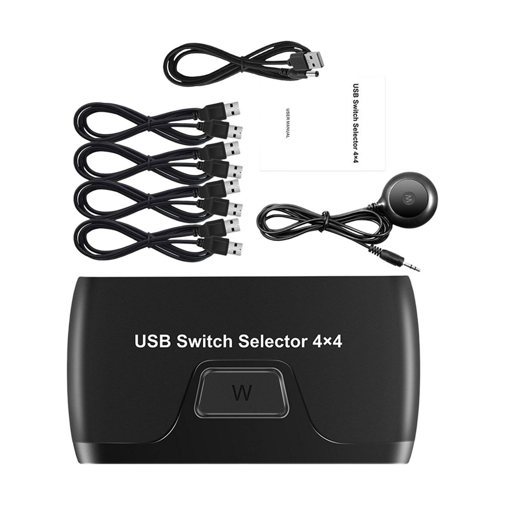 Selector de interruptor USB 2,0 de 2m, conmutador USB de Salida 2 en 1 para
