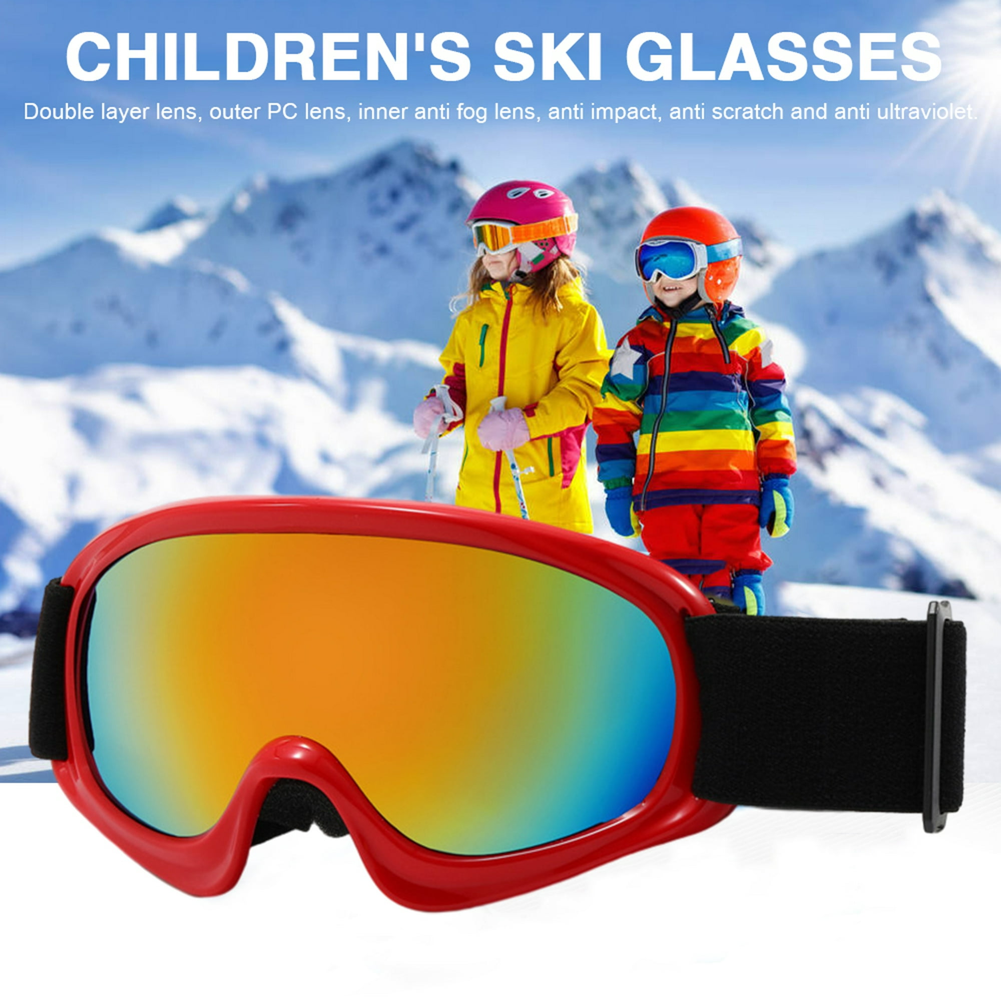 Gafas de esquí para niños Gafas de nieve Gafas de nieve Gafas de snowboard  para niños Niños Niñas