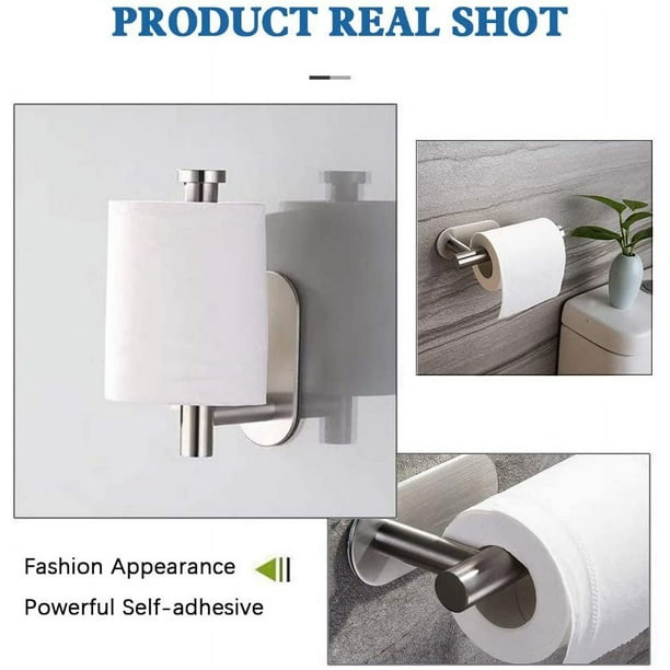 Porte Papier Toilette Auto-adhésif 3M en acier inoxydable, sans
