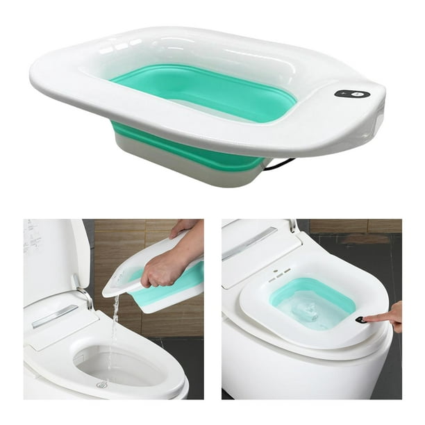 Baño de asiento - Lavabo para asiento de inodoro para el cuidado
