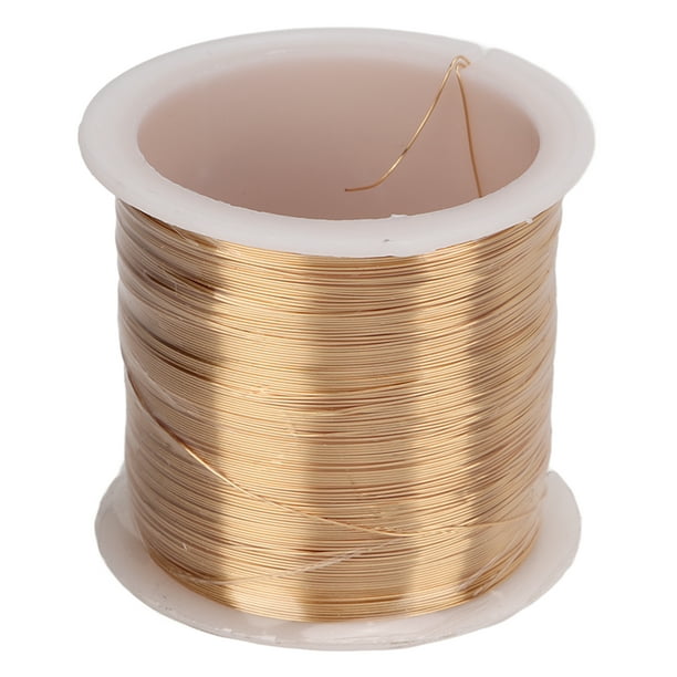  Alambre para manualidades de cobre, rollo esmaltado de oro  sintético de 0.63 oz, 18 pies : Arte y Manualidades