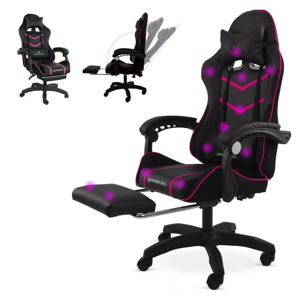 Silla Gaming BOSS silla escritorio reclinable regulable color Negro/Rojo