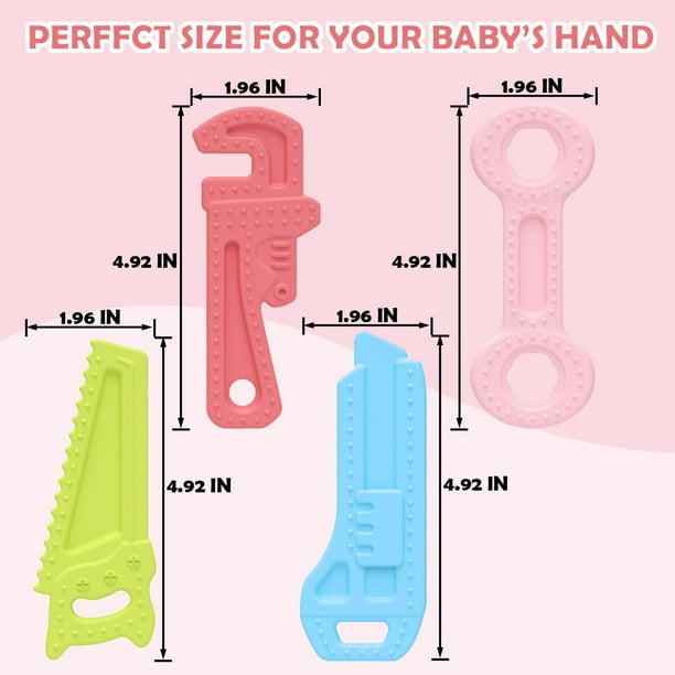 3 piezas Mordedores para bebés Mordedores para bebés Juguetes para masticar  Congelador Mordedores de silicona seguros para bebés y niños pequeños