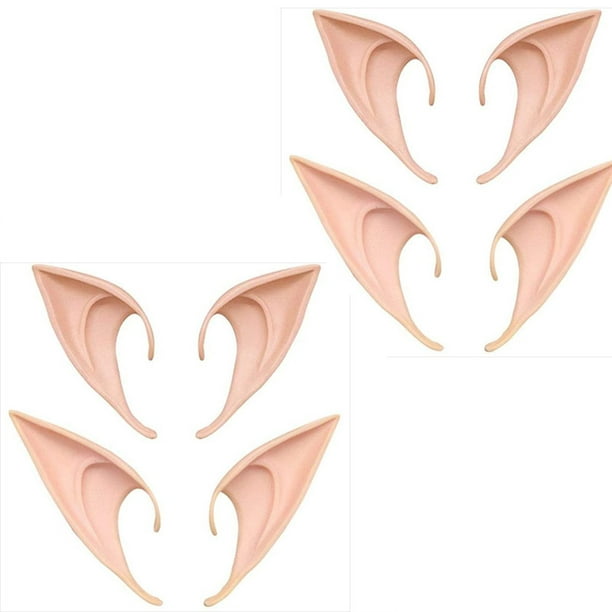 yuntop 2 pares de orejas de elfo de hada para cosplay, fiesta de anime,  orejas de látex