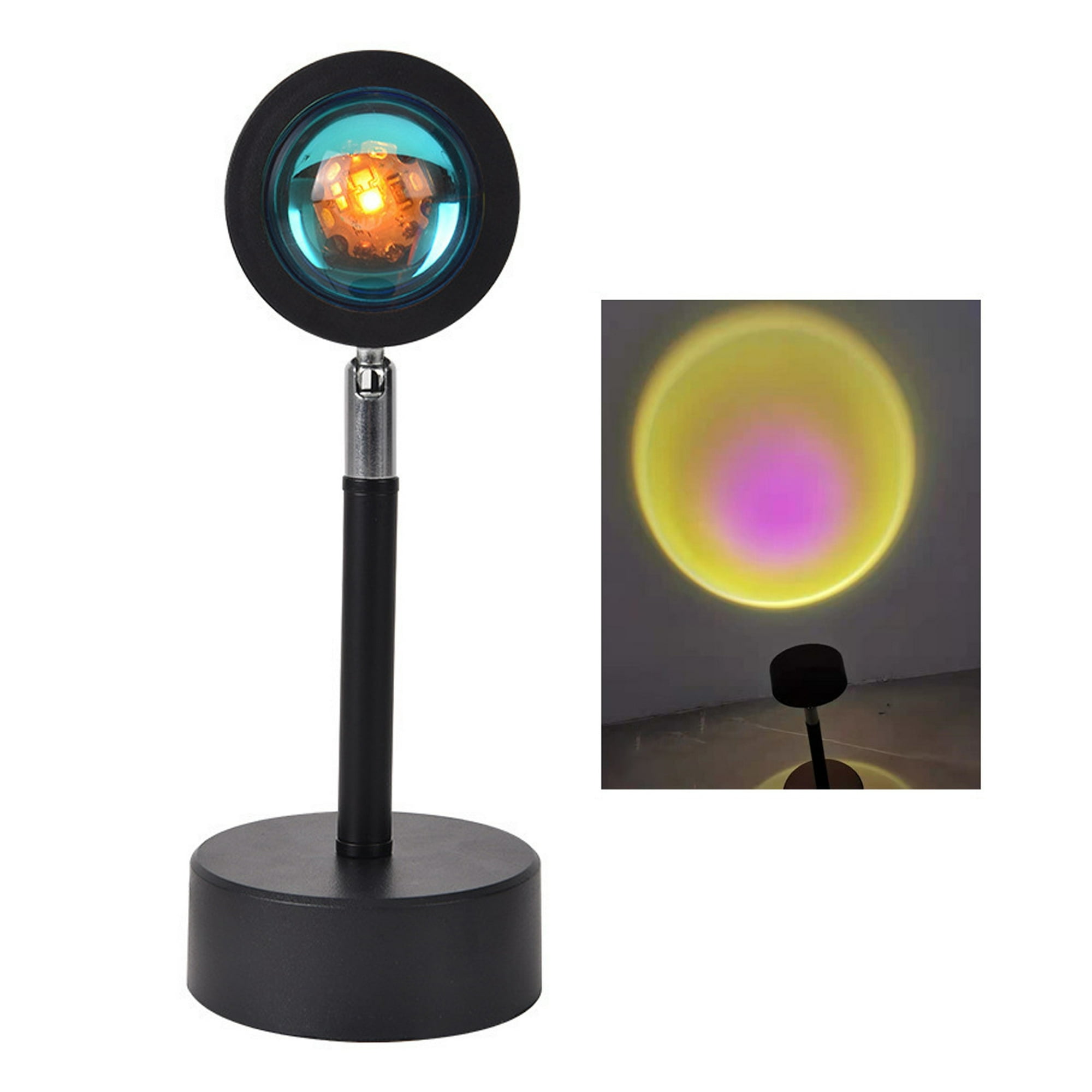 Lámpara de proyector al atardecer, rotación de 180 grados, soporte de suelo  de amte arcoíris, lámpar yeacher