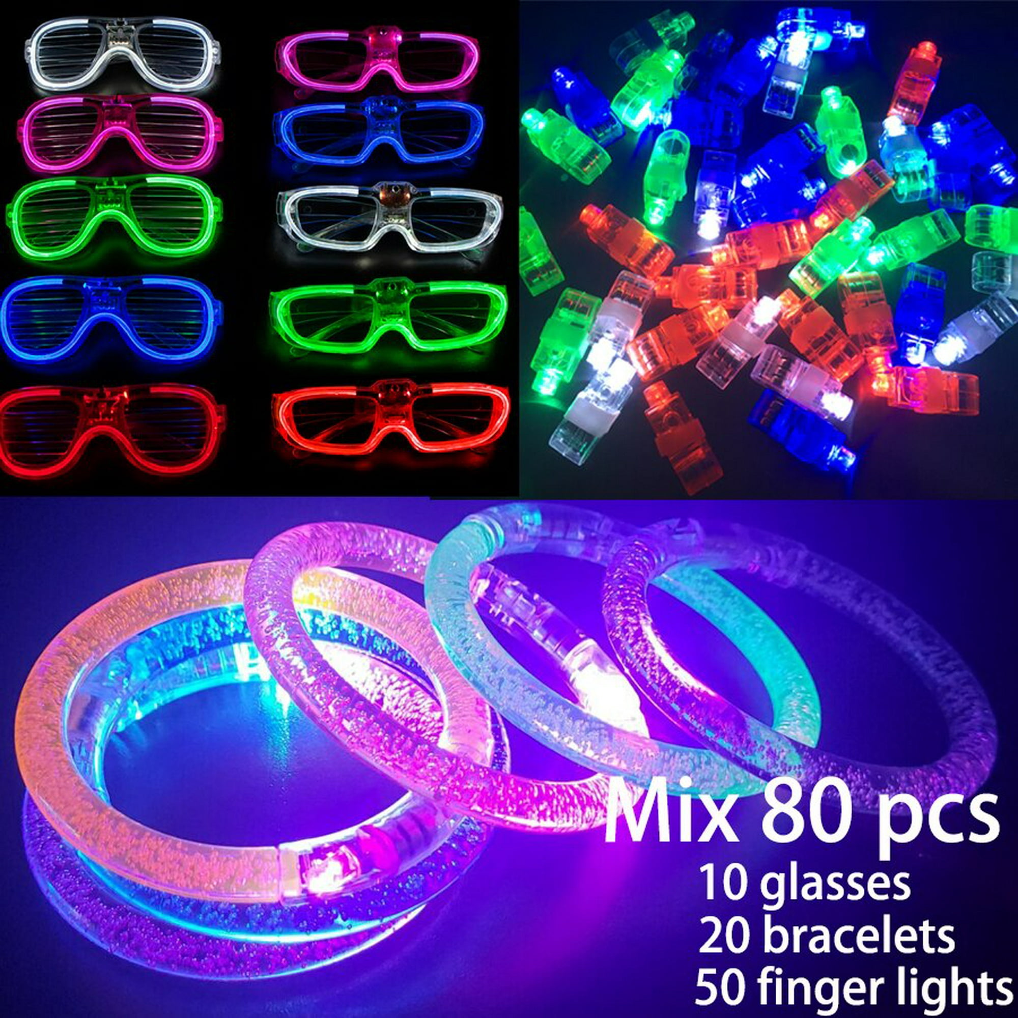 Gafas de sol con luces LED, lentes de sol con luz de neón, juguetes de  fiesta