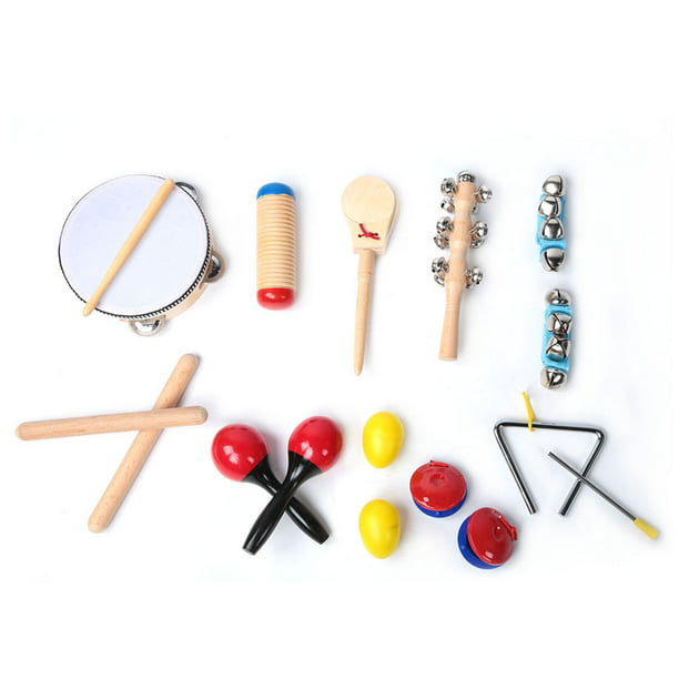 Instrumentos musicales de madera para niños pequeños, instrumentos  musicales de percusión para niños, juguete educativo preescolar,  aprendizaje