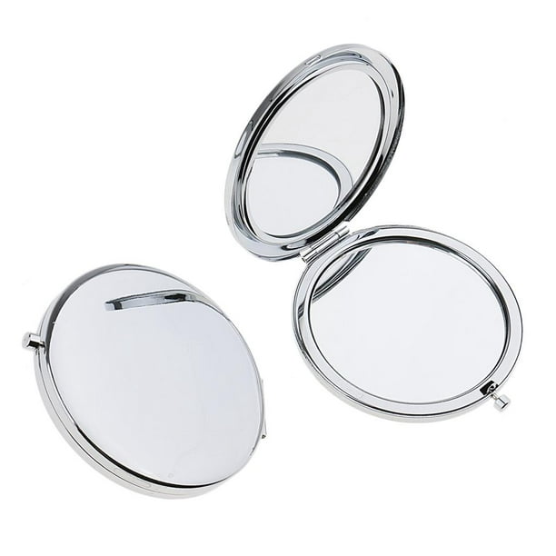 Espejo redondo con llavero, mini espejo compacto, espejo de viaje compacto,  espejo de bolsillo pequeño, espejo de bolsillo portátil, espejo de