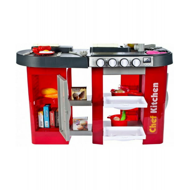 Cocina de Juguete The Baby Shop - 922-102-103 con 58 accesorios Rojo - con  luz y sonido