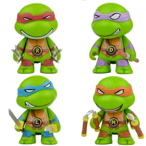 Figuras de acción de Tortugas Ninja Mutantes adolescentes, colección de  adornos, Anime TMNT Donatello Leonardo Raphael Krang, modelo de Juguetes