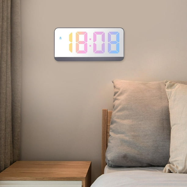 Reloj De Pared LED 3D Diseño Moderno Digital Mesa/Temperatura Fecha  Calendario Pantalla Alarma Luz De Noche Para El Hogar Sala De Estar  Decoración