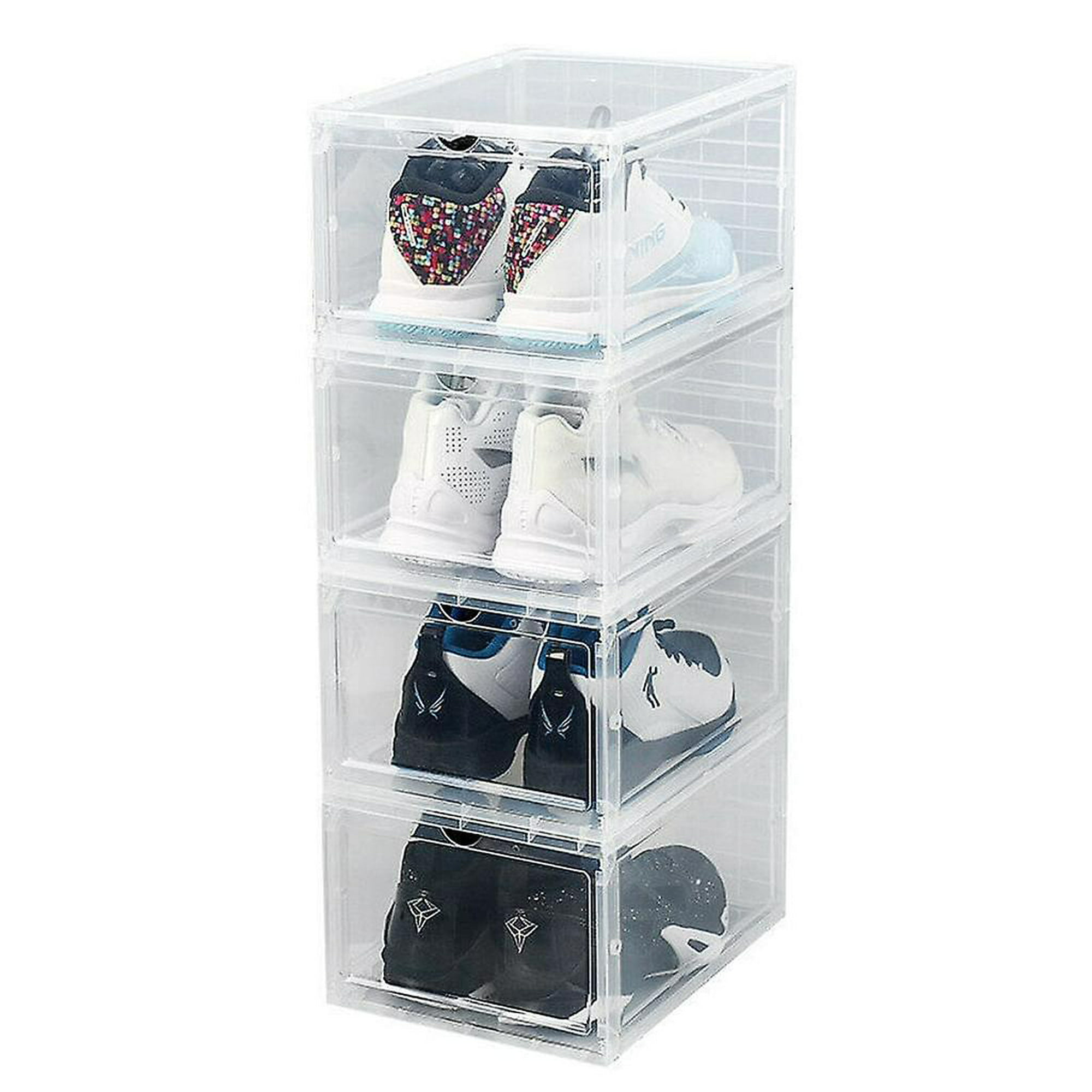 10X caja de zapatos caja apilable de almacenamiento de zapatos