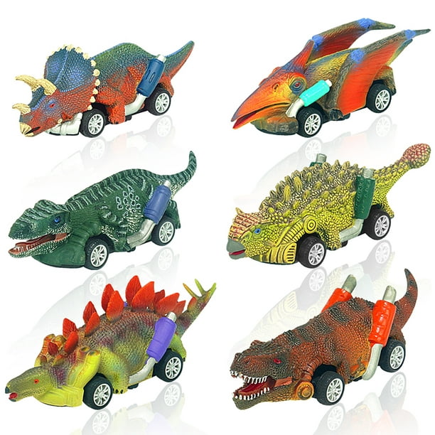  Toy Life - Camión de dinosaurio con 6 autos de