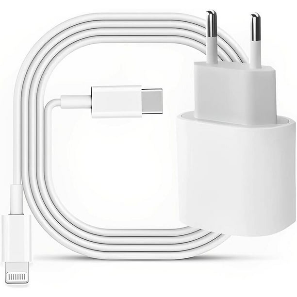  Cargador rápido para iPhone, [certificado Apple MFi] iPhone 13  12 cargador rápido de 20 W PD tipo C adaptador de enchufe con cable USB-C a  Lightning de 6 pies compatible con