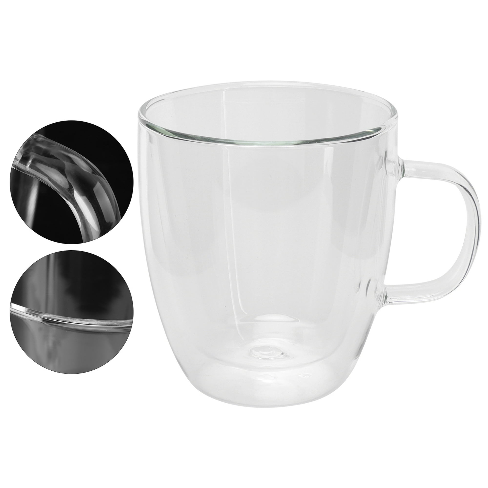 Taza de café con aismiento de oficina Tazas de transparente de doble pared  350ml Sunnimix Taza de café