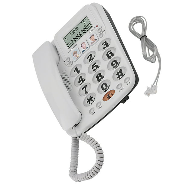 Teléfono con cable, teléfono fijo doméstico KXT504, teléfono fijo