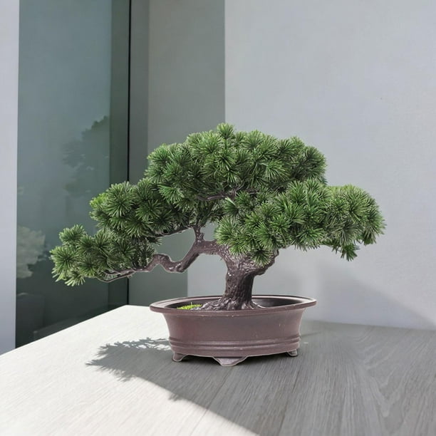 Árbol de bonsái artificial decoración de plantas en macetas decorativas  para estantería Estilo B BLESIY Bonsái de simulación