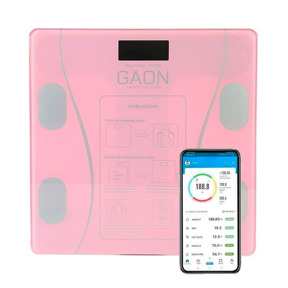 báscula digital peso corporal sincroniza tu celular vía app gaon basculadigital