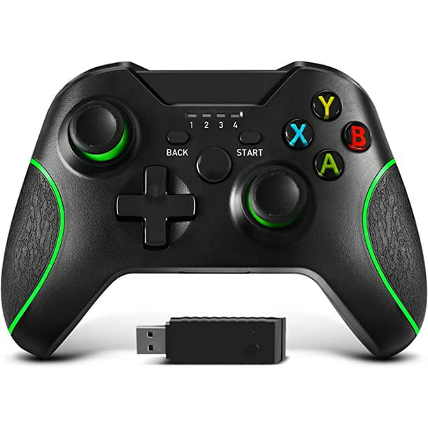  Mando inalámbrico para Xbox One, control remoto de 2.4 GHZ para  Xbox One/P3/PC/Windows, diseño ergonómico, portátil de doble vibración :  Videojuegos