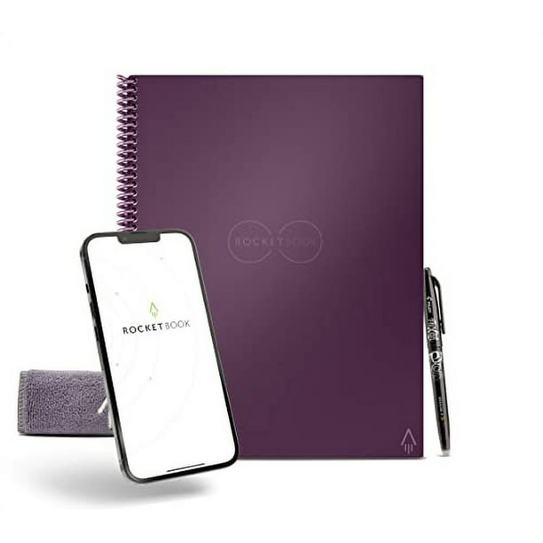 Cuaderno Inteligente Rocketbook Core Carta Color Rojo Patrón De Cuadrícula  Reutilizable