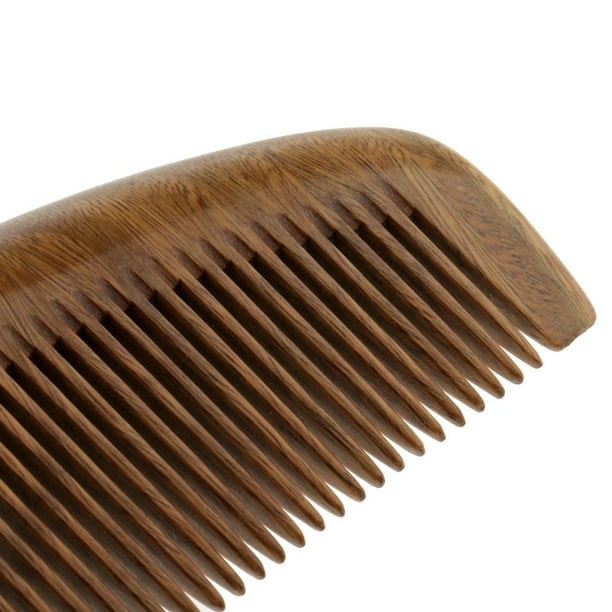 Cepillo de madera natural con cerdas de madera, peine para masaje de cuero  cabelludo y peine para barba para hombres y mujeres de madera melocotón, 3