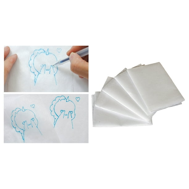 5 hojas de papel de calco estabilizador de bordado soluble en agua para  coser en Zulema tela de bordado