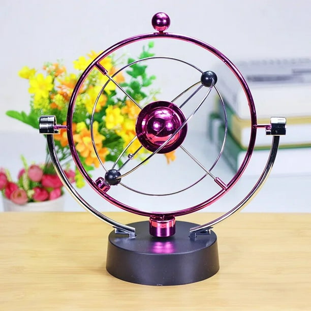 Newton's péndulo bola equilibrio bola giratoria movimiento perpetuo máquina  física ciencia péndulo juguete física vaso artesanía decoración del hogar