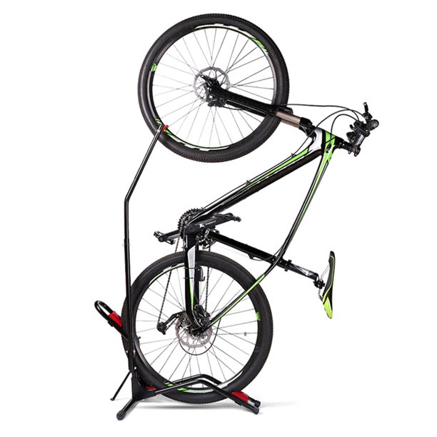 Soporte de suelo para bicicleta, soporte Vertical para reparación de  bicicletas de montaña y carretera, plegable y ajustable - AliExpress