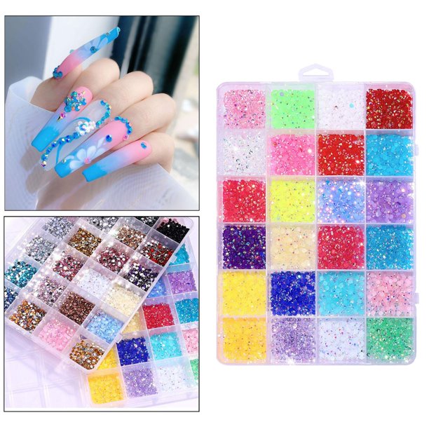 12 Colores Glitter , Uñas Acrílicas para Uñas - -01 Estilo-01 Sunnimix Nail  Arts Glitter Bricolaje