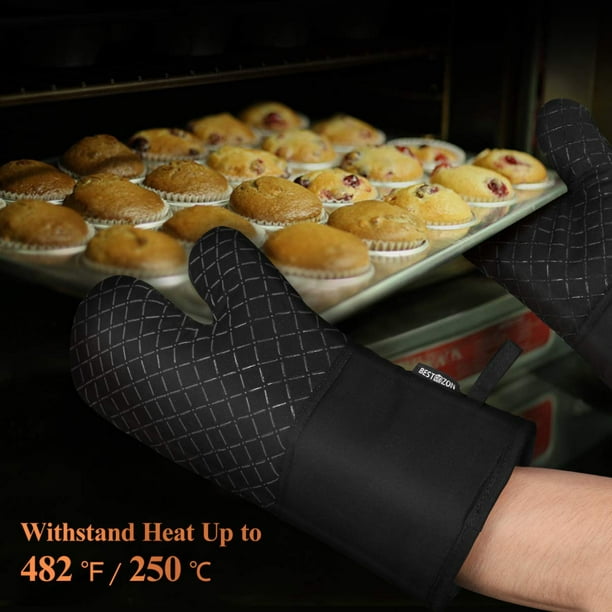 Guantes de horno Guantes resistentes al calor, guantes de cocina para  cocinar, horno de microondas, Sincero Hogar