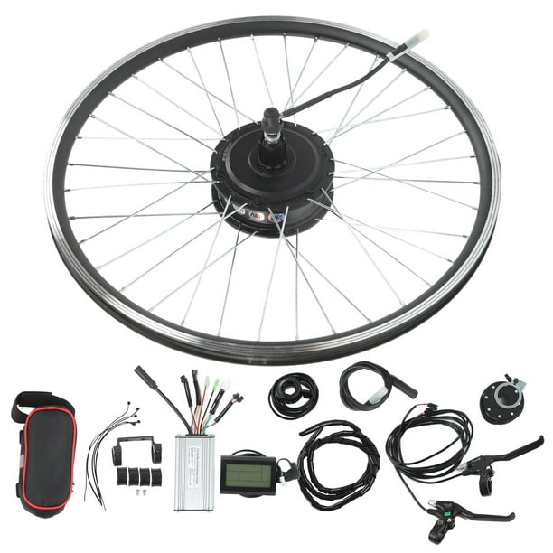  Ktaxon Kit de conversión de bicicleta eléctrica de 48 V 1500 W,  kit de conversión de bicicleta eléctrica de rueda trasera de 26 pulgadas  con pantalla LCD, sistema PAS, marco de
