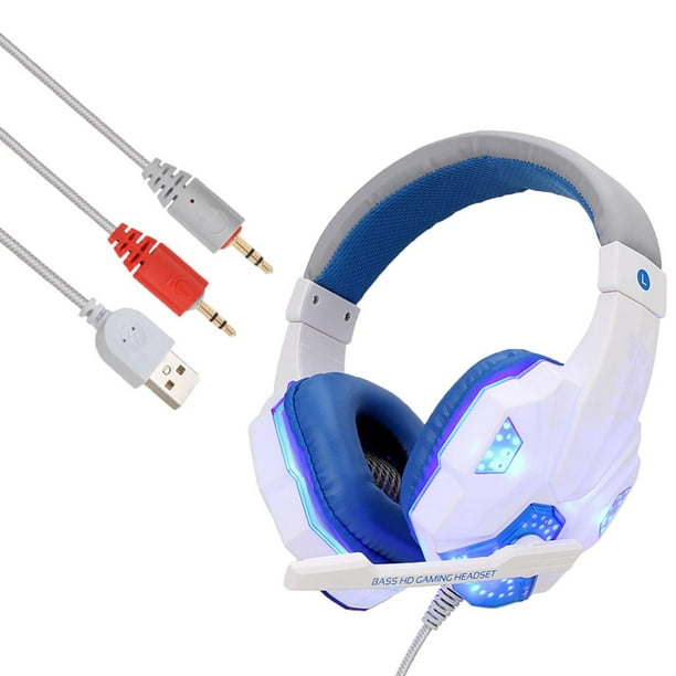 Auriculares con Cable, Tipo Diadema, Estéreo de 3,5mm, Color Azul de  Sunnimix