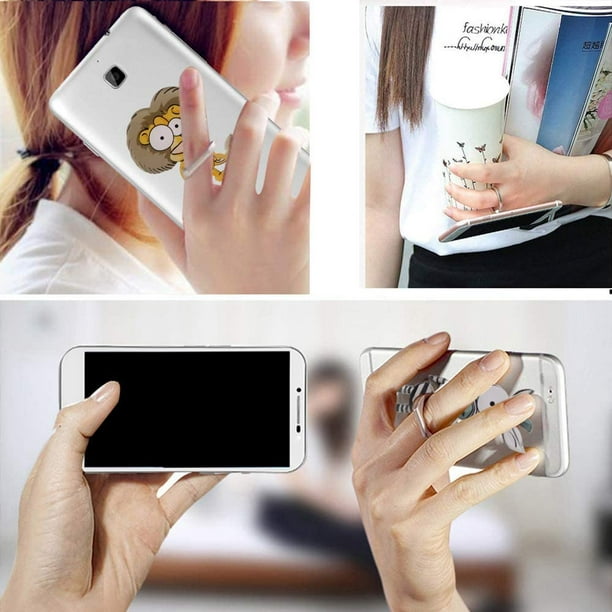Soporte de anillo para teléfono de 4 piezas, soporte de anillo de metal con  agarre de anillo de rotación de 360º para soporte de teléfono inteligente  móvil, soporte para tableta, soporte para