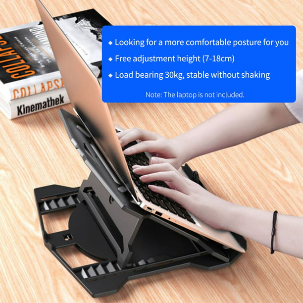Soporte vertical para laptop, soporte de aluminio para computadora portátil  de escritorio con base ajustable (hasta 17.3 pulgadas) compatible con