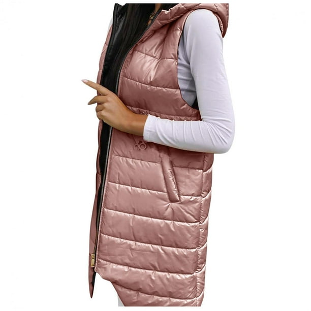 Comprar Chaleco de nuevo estilo, chaleco de longitud media para mujer, chaqueta  sin mangas, chaqueta cálida, chaqueta con capucha