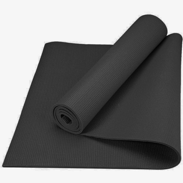 Soporte de pared para tapete de yoga, color negro, ahorra espacio,  organización de gimnasio/accesorios de gimnasio en casa, para alfombrilla  de