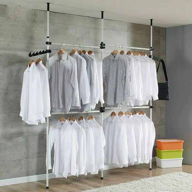  Barras de armario para colgar ropa resistente, poste