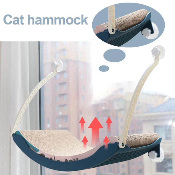  Asiento de hamaca para ventana de gato, percha para gato,  ventana de cama para gato, hamaca para ventana de gato, estantes de  seguridad para gatos que ahorran espacio, asiento para gatos