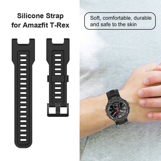 Correa de reloj de silicona para Huami Amazfit T-Rex Pro/Amazfit T-Rex  (Azul) WDOplteas Para estrenar