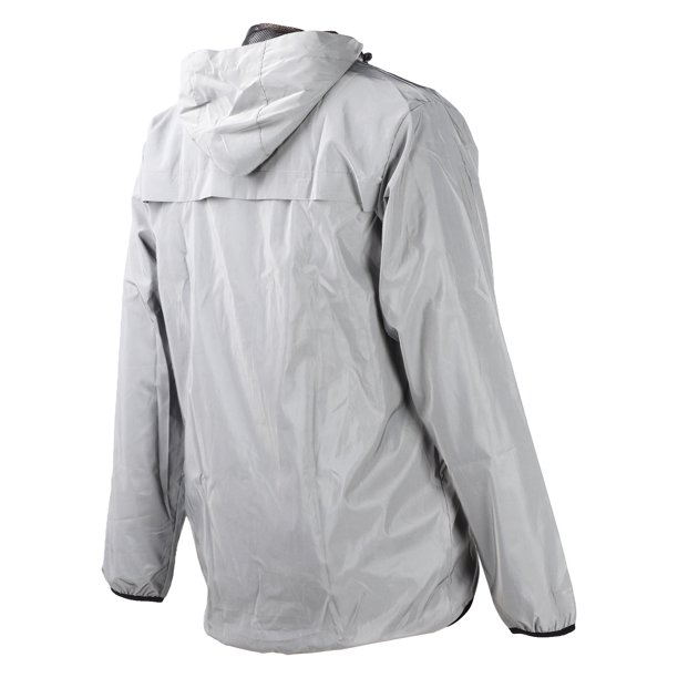 Abrigo de chaqueta reflectante, abrigo reflectante completo para ciclismo,  chaqueta con capucha para ciclismo, abrigo para correr con capucha,  claridad notable