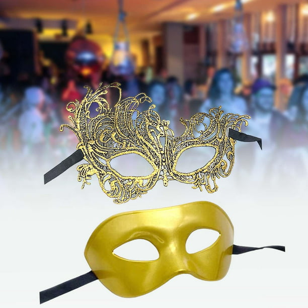 Máscara sol dorado de plástico adulto: Máscaras,y disfraces