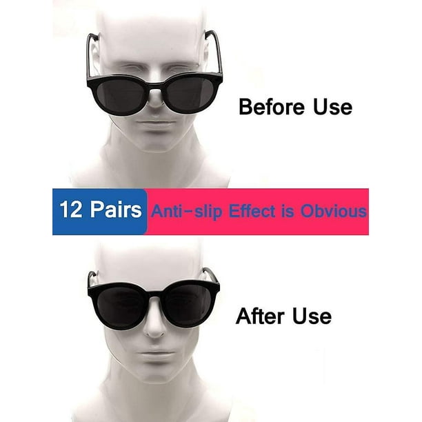 Almohadillas de nariz para gafas, almohadillas adhesivas de silicona suave,  almohadillas antideslizantes para la nariz con cámara de aire para marcos