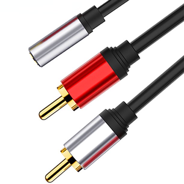 Conector RCA metálico reforzado, rojo