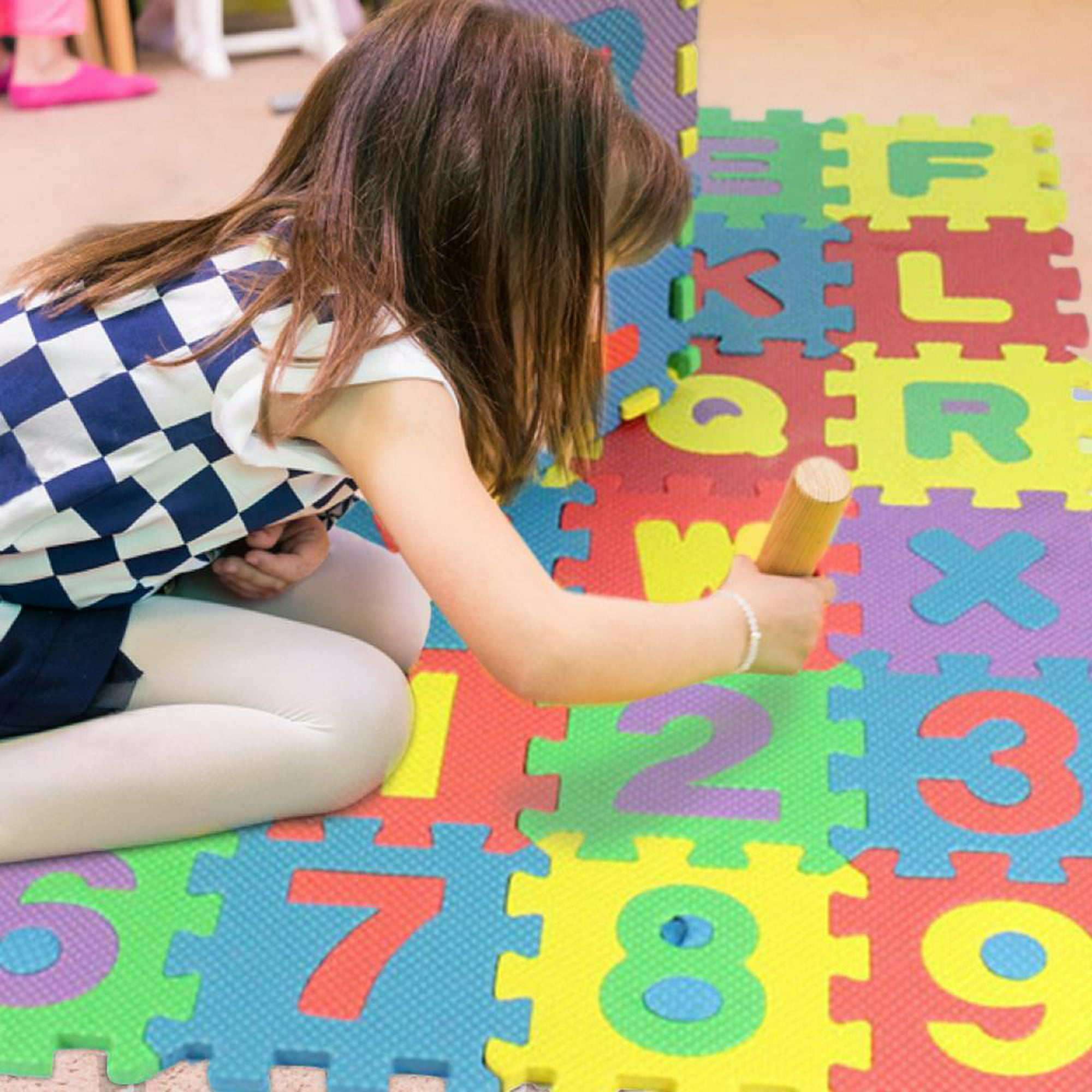 Alfombra de Gateo de Espuma , Mejore el Interés de su Bebé en A Números e  Inglés, a los los Colores Zulema Puzzle Play Foam para niños