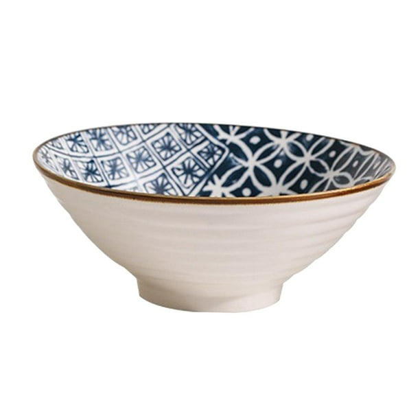 Cuenco de cerámica para ramen Cuenco de cerámica para ramen, cuenco de  fideos Udon japonés, cuenco grande para sopa, soba, Pho, reactivo - B B  Magideal Cuenco de cerámica para ramen